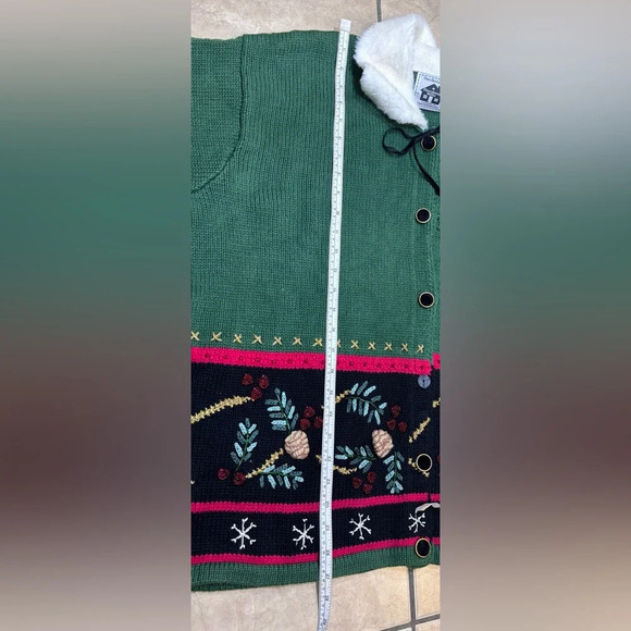 Handknit Cardigan Sweater Size 3X by Storybook Kruts Vintage 90’s - Picture 15 of 16